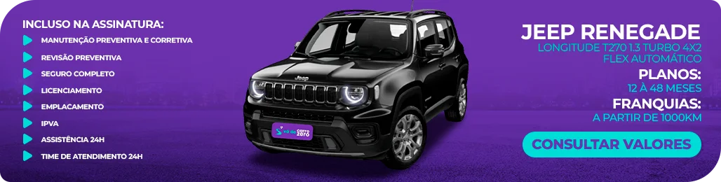 Jeep Renegade - Disponível na 